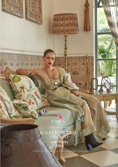 Kalki Koechlin Orchid By Rajtex Weaving Silk Partywear Saree Collection